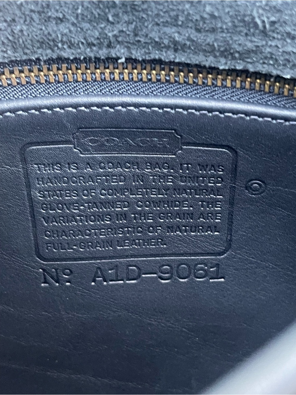 ✨ Vintage Coach Rambler's Legacy Bag Style 9061 Navy Blue - Pristine Condition ✨ - Picture 8 of 10